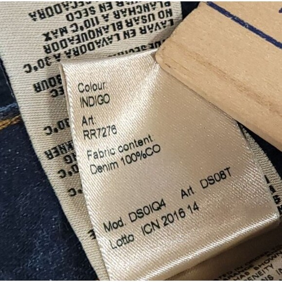 R13 The Classic straight leg Italy Jeans 28 Indigo R13W0189-197 distressed US 8 - Picture 12 of 16